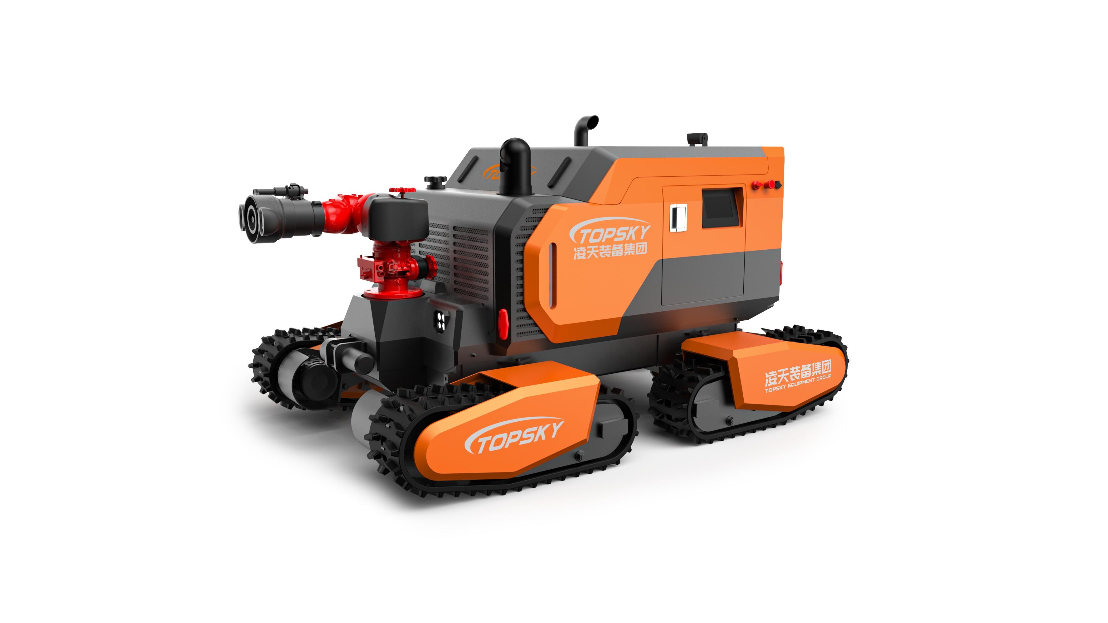 全地形消防滅火機(jī)器人 （第2代，四履帶，油動(dòng)液壓、150進(jìn)口消防水炮）